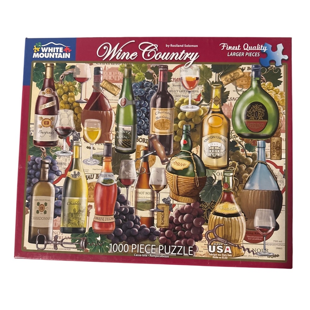 Wine Country 1000 Piece Jigsaw Puzzle by Rosiland‎ Solomon Large Pieces